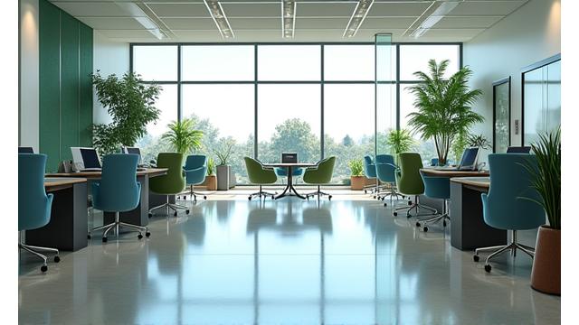 Clean, modern office space